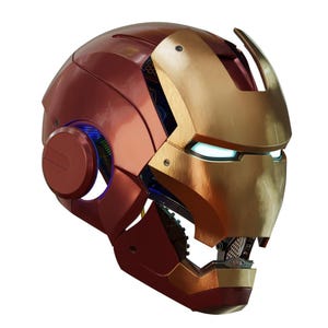 Motorized Iron Man Helmet Kit MKII 3D Print Mask Cosplay Prop Display Room Superhero Gift Collector Costume Piece Collectible Display Decor