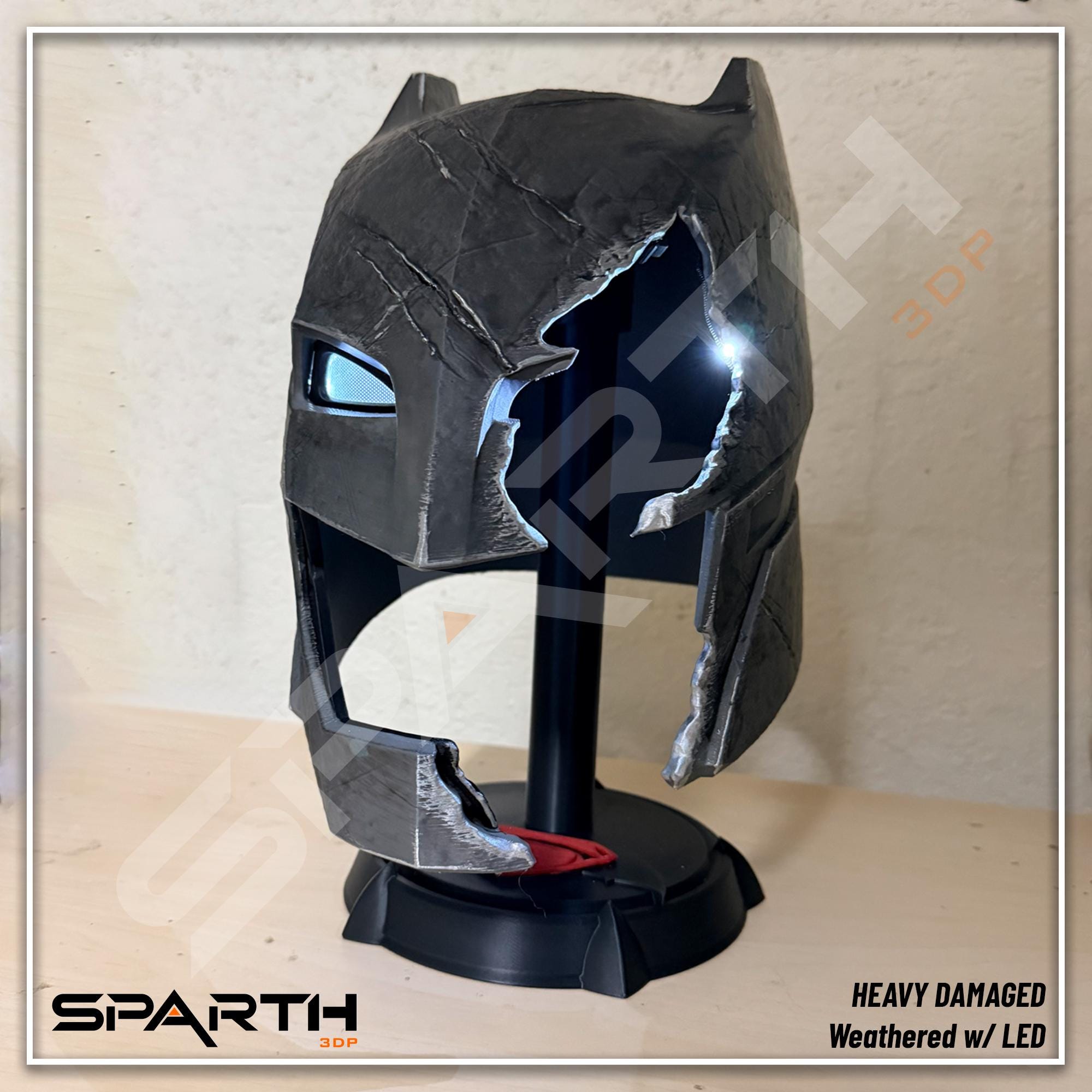 Bvs Batfleck Wearable Helmet | Screen Accurate, Custom Fit, LED Eyes ...