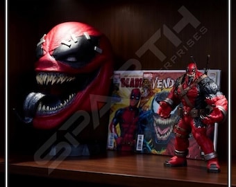 VenomPool Wearable Helmet | 3D Printed Cosplay, Custom Fit, Magnetic Assembly