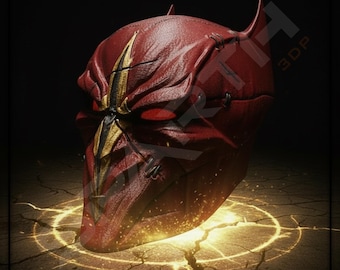 Saint Azrael Bat Cosplay Helmet | White See-Through Lenses, Custom Fit, Made to Order
