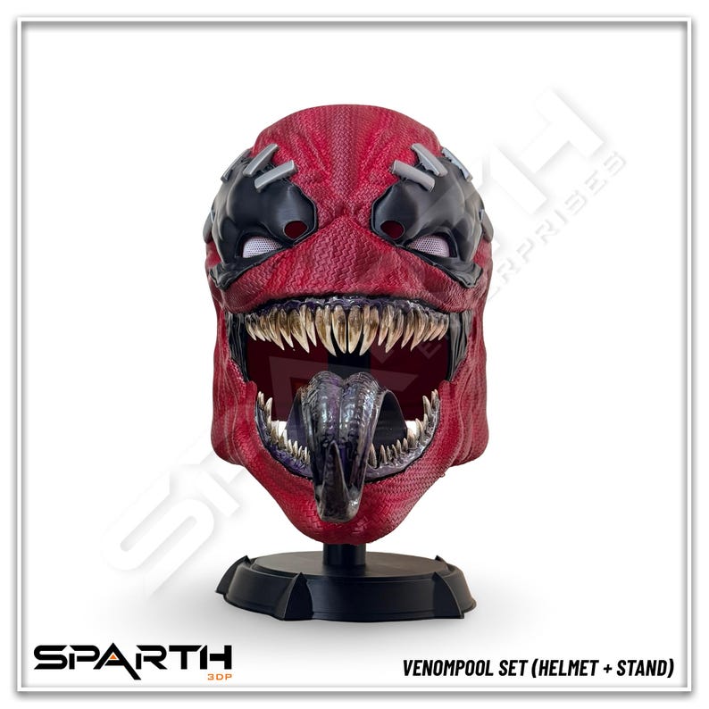 Venompool Mask Venompool Wearable Helmet | 3D Printed Cosplay, Custom Fit, Magnetic ...