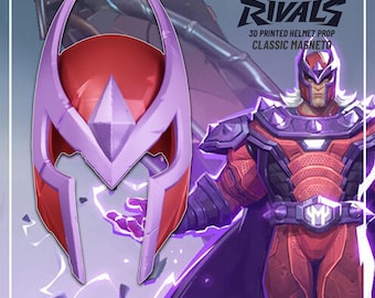 Marvel Rivals Classic Magneto Helmet | Wearable for Cosplayers, Custom Fit, Made to Order, Display Stand Optional, Gift Ideas