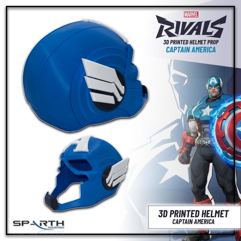 Captain America Cosplay Helmet Professional Grade Construction Full Size Head Coverage Custom Sized Design Premium Material Options Perfect Convention Wear Collector Quality Display Piece Marvel Fan Essential Superhero Costume Prop Beautiful
