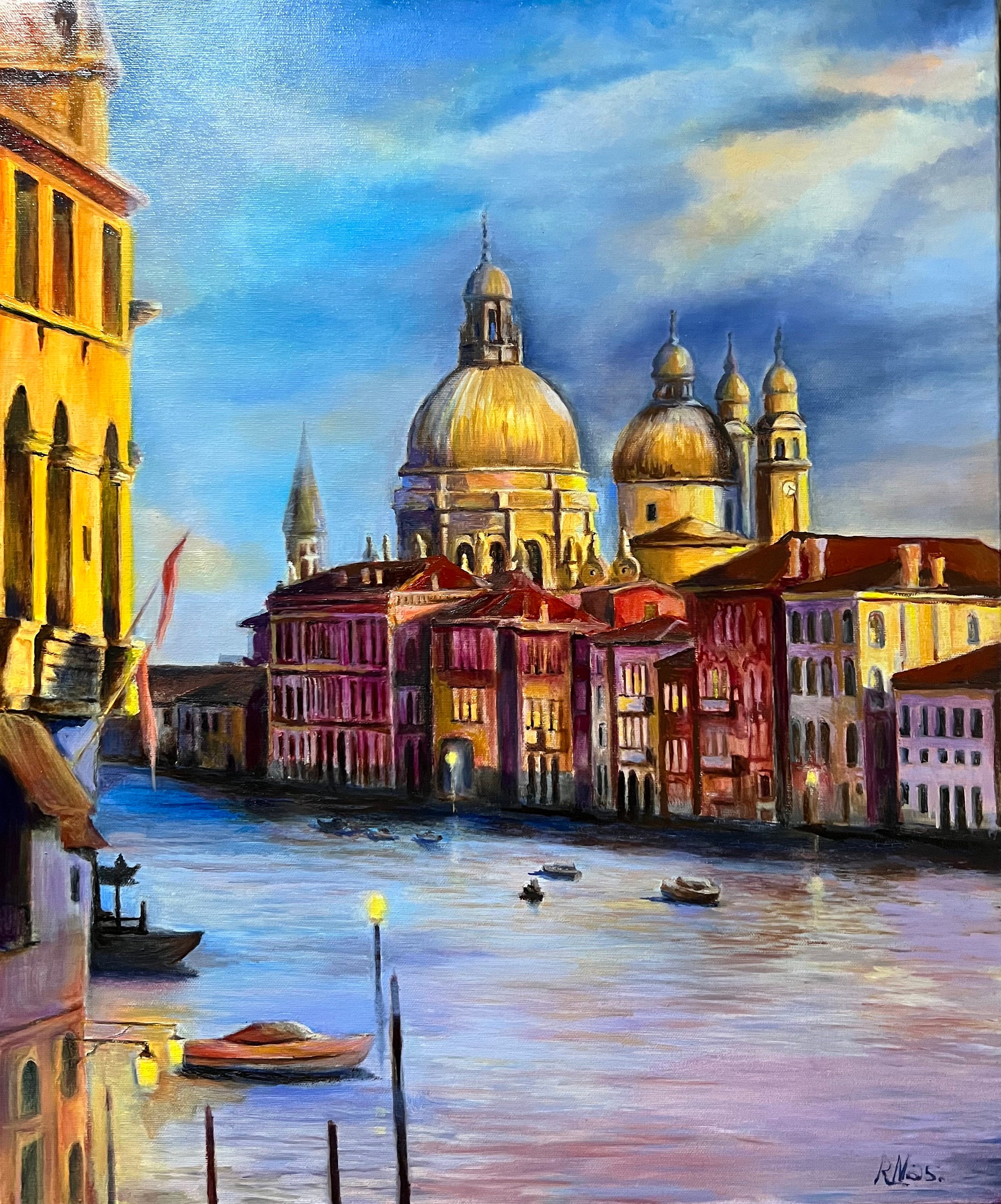 Views of Venice, 20x24 inches, Original Painting oil, Wall Art Decor, Birthday Gift, Home Decor, Home Gift, Handmade Gift, Mothers Gift