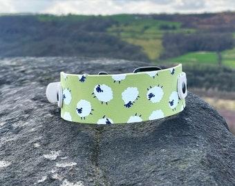 Sheep Biothane 'Fishtail' Collar // Choose Your Colour, Patterned  Biothane Collar, Puppy Collar, Farm Animal Collar