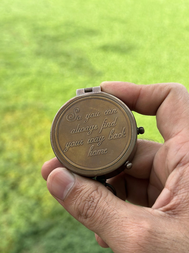 So You Can Always Find Your Way Back Home'' Engraved Compass With