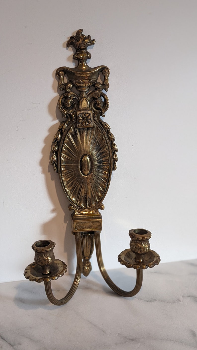 Bronze Tapered Candle Wall Sconce, Bronze Wall Sconce, Elegant Bronze