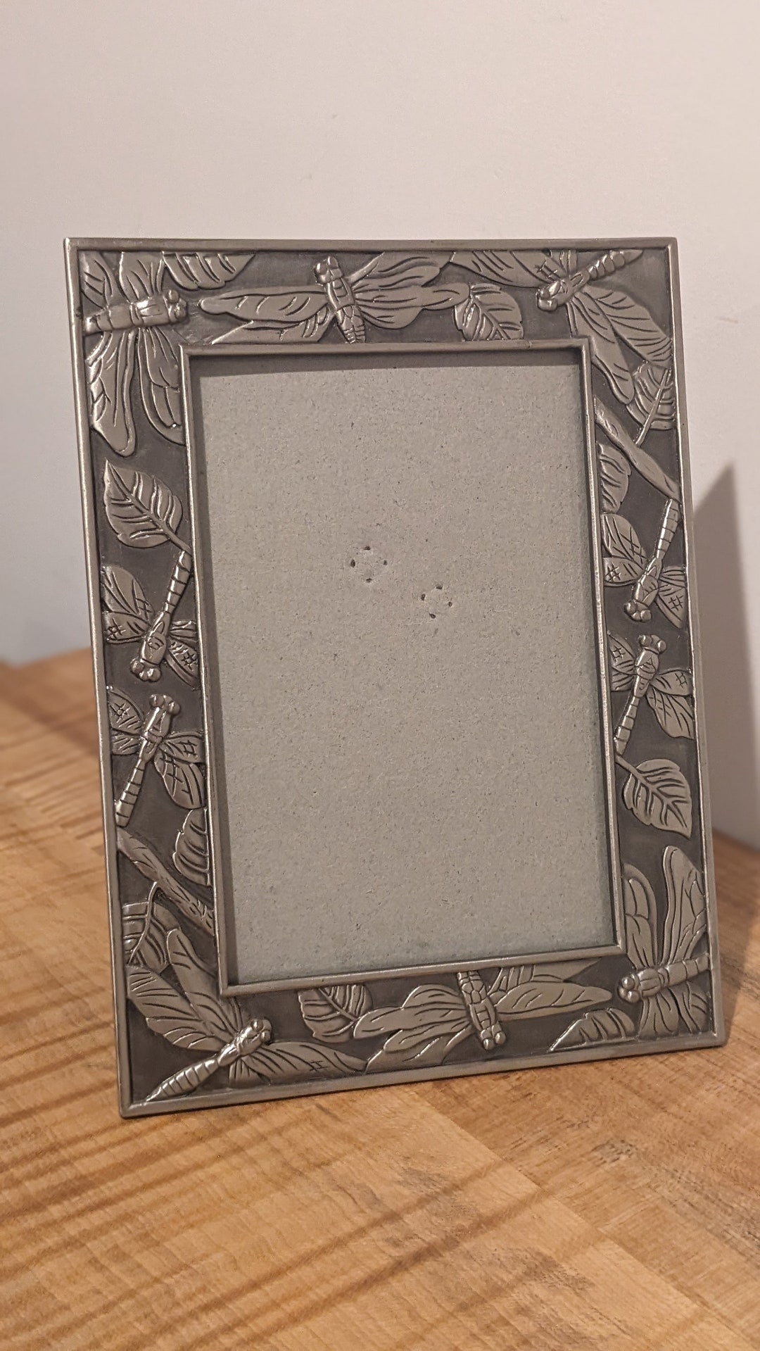 Pewter Dragonfly Picture Frame Dragonfly Picture Frame Etsy