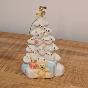 Vintage white Christmas tree ornament, Christmas tree ornament
