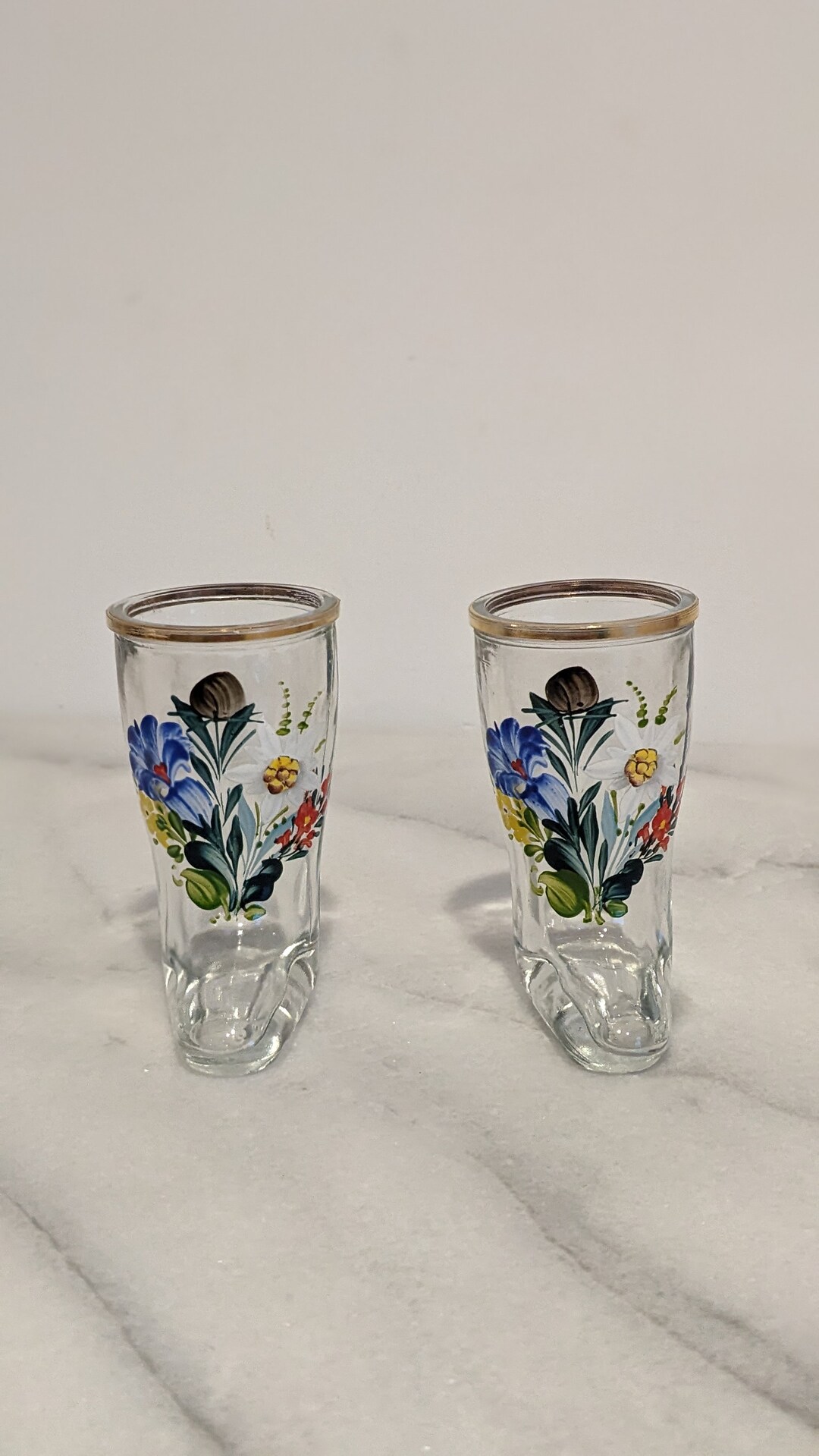 Handpainted Boot Shot Glasses, Boot Shot Glasses, Boot Toothpick
