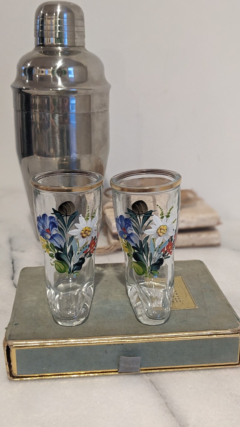 Handpainted Boot Shot Glasses, Boot Shot Glasses, Boot Toothpick