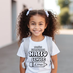 T-shirt enfants. Écolier 2025 - Début de l'école. Au revoir la maternelle, bonjour l'école. Cadeau pour écolier - écolier - 2025 - inscription scolaire