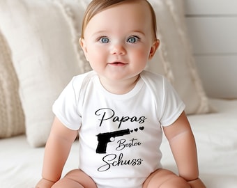 Babybody Bodysuit. Papas Bester Schuss. Body Geschenk. Baby Body. Baby Geburt Geschenk. Babybody Papa.