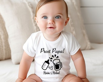 Babybody personalisiert - Name - Baby Bodysuit - Prost Papa - Vatertag - Vater Geschenk - Geschenkidee