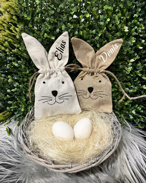 Osterbeutel I Hasenbeutel I Ostern Geschenk I Ostertäschchen personalisiert I personalisiert Ostern Geschenk I Osterkorb I