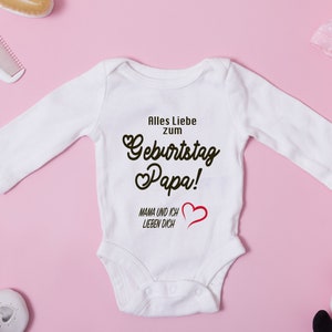 Baby Body Geburtstag. Baby Bodysuit. Alles Liebe zum Geburtstag Papa. Babybody. Alles Liebe zum Geburtstag Mama, Oma, Opa . zdjęcie 8