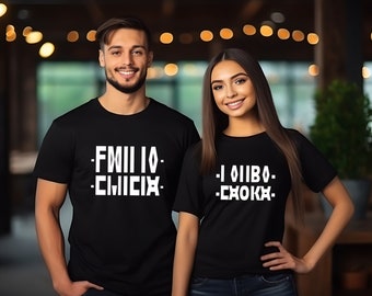T-shirt with name | T-shirt with secret name engraving | Gift for boyfriend and girlfriend | Personalized T-shirt | Couple T-shirt