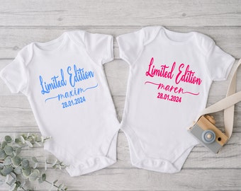 Baby Body Limited Edition I Babybody mit Name und Datum I Baby Bodysuit I Baby Limited Edition I Baby 2024 I Baby 2025 I