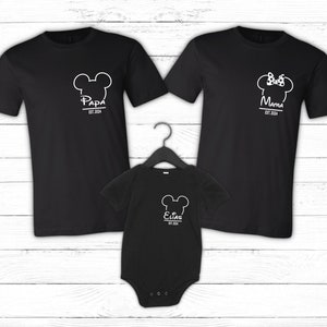 Personalized T-Shirt Dad, Mom and Baby Outfit I Family Outfit I Dad Mom Mini I Family Outfit I image 6