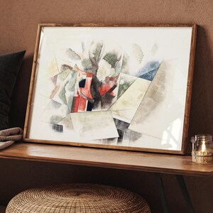 Rooftops and Fantasy by Charles Demuth – Abstract Cubist Landscape Art Print | Eclectic Modernist Poster | Digital Fine Art Download