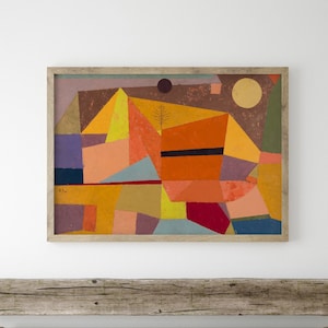 Paul Klee Joyful Mountain – Vintage Abstract Landscape Print, Cubist Fine Art Repro, Eclectic Gallery Wall Decor, Digital Download