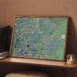 Italian Garden Landscape by Gustav Klimt, Wall Art Trees Flowers, Klimt Vintage Art Print, Oil Painting Gift, Green Landscape, Digital File