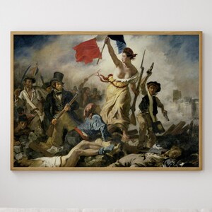 Liberty Leading the People by Eugene Delacroix, Poster Wall Art, Classic Fine Art, Aesthetic Wall Decor Print, Liberty Poster, Digital File