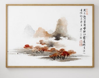 Chinese Landscape by Lan Ying – Traditional Vintage Asian Art Print | Museum Quality Wall Poster | Digital Download