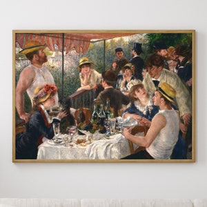 Luncheon of the Boating Party by Pierre-Auguste Renoir Print Vintage Impressionism Fine Art Poster Wall Art Decor Paint Repro Digital File