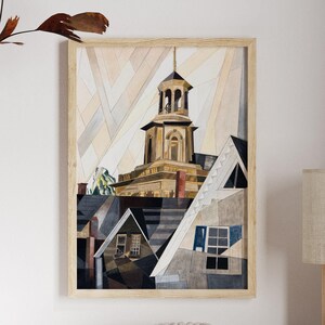 Christopher Wren by Charles Demuth – Abstract Cubist Landscape Art Print | Eclectic Fine Art Poster | Gallery Wall Decor Digital Download