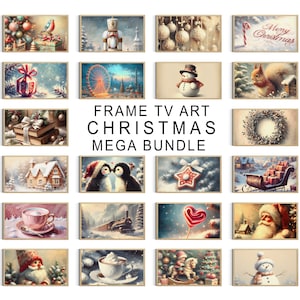 Samsung Frame TV Art Christmas Mega Bundle of 132 Vintage Oil Paintings Xmas Wall Decorations 4K Festive Wall Art Gallery Digital Download