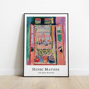 Henri Matisse The Open Window Print in High Resolution Modern Wall Art Museum Quality Poster Colorful Artwork Home Decor Digital Download