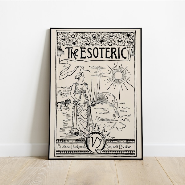 The Esoteric Print Solar Biology  practical esoteric thought Vintage Poster Woman Portrait Occultism wall art Gift Idea DIGITAL FILE