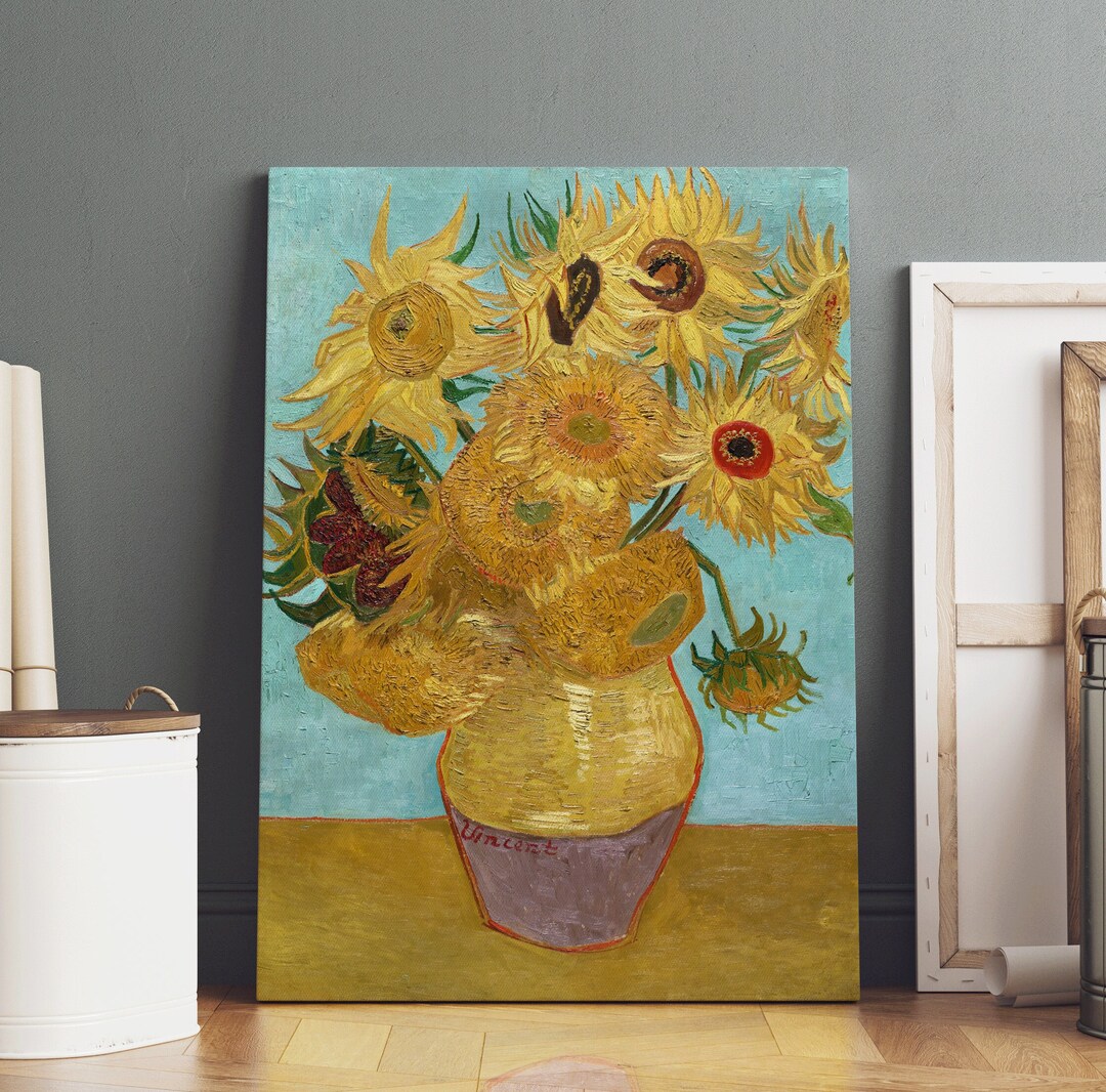 Vincent Van Gogh Vase With Twelve Sunflowers Vintage Printable Poster ...