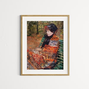Autumn by Mary Cassatt – Portrait of Lydia Cassatt | 19th Century American Fine Art Printable | Vintage Painting Digital Download