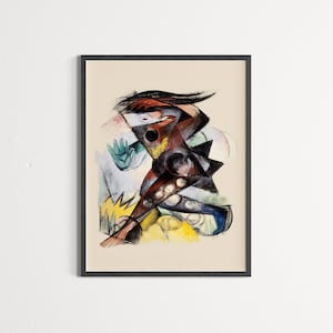 Caliban From The Tempest Of William Shakespeare by Franz Marc 1914 Home Decor Painting in High Resolution Digital Download