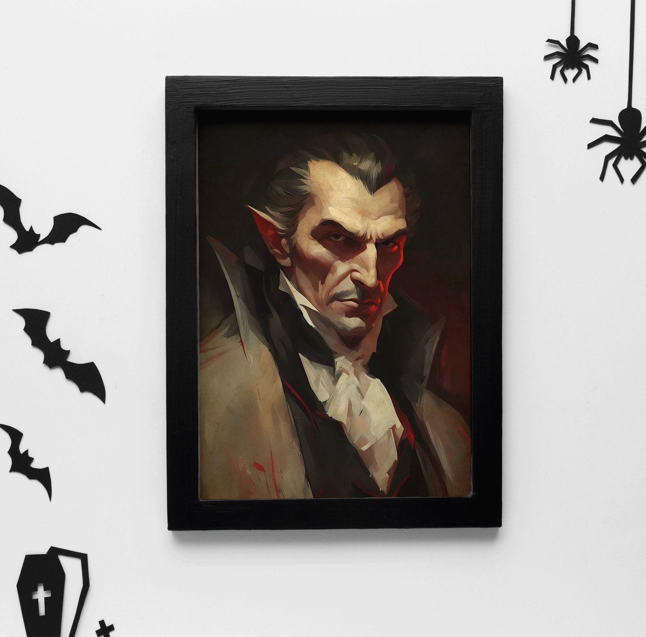 Dracula Vampire Gothic Wall Art Decor Dark Academia Print Gothic ...