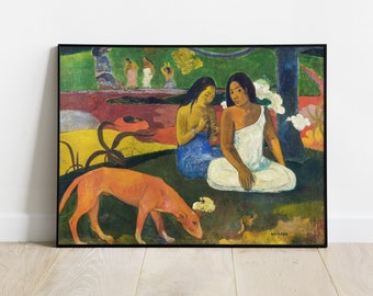 Paul Gauguin Arearea 1892 Oil Painting Post Impressionist Tahitian Wall Decor Gift Idea Instant Download Famous Artwork High Resolution