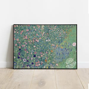 READY PRINTED Square and Horizontal Italian Garden Landscape Gustav Klimt, Wall Art Trees Flowers, Klimt Vintage Art Print, Oil painting