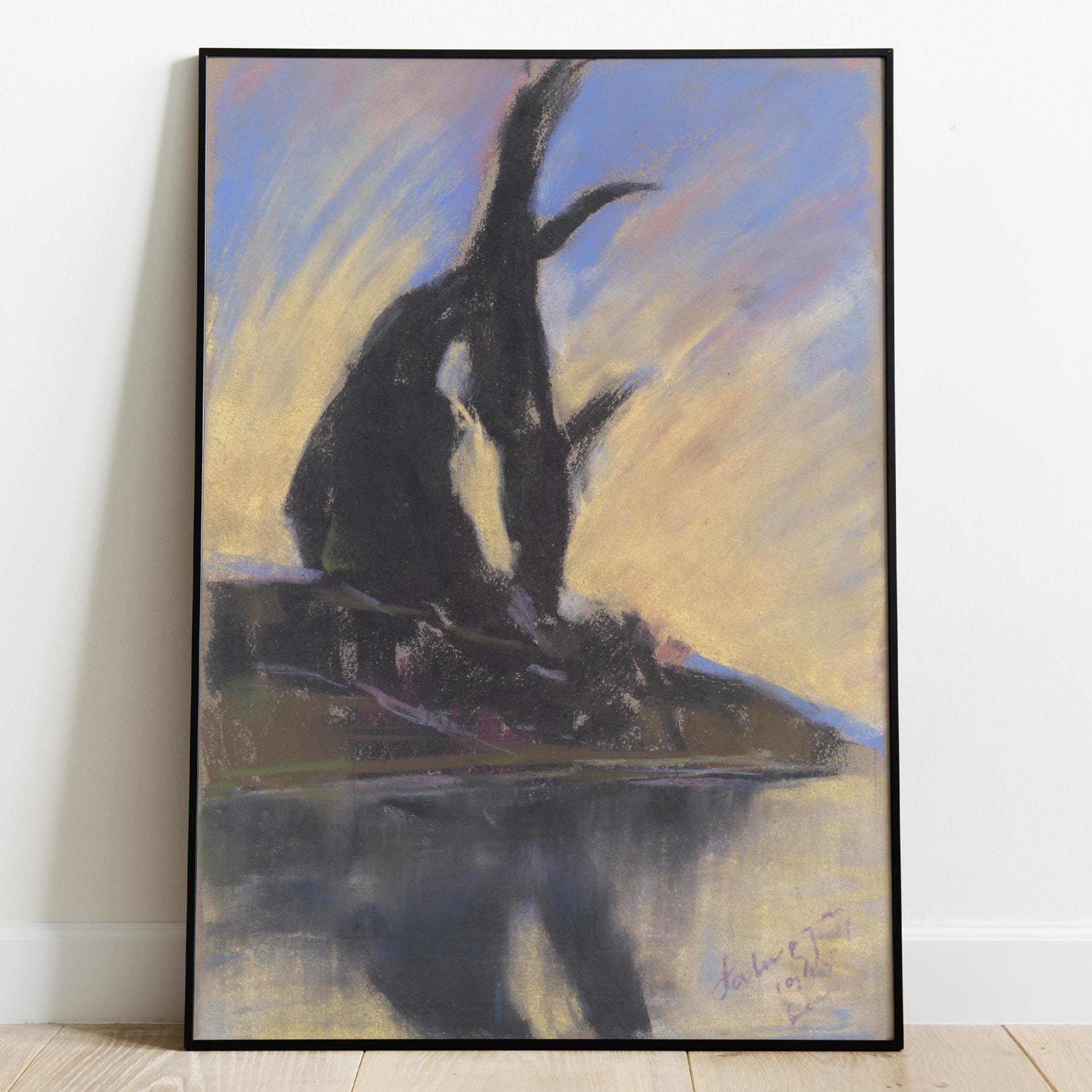 Zoltán Palugyay Silhouettes by the River Print | Vintage Floral