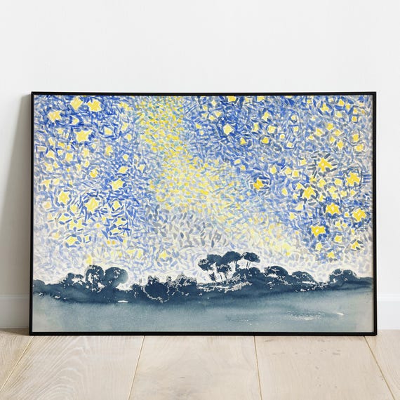 アンリ・エドモン・クロス「星のある風景」プリント | ポスト印象派