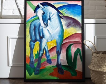 フランツ・マルク作「青い馬」 – 表現主義の馬のウォールアート