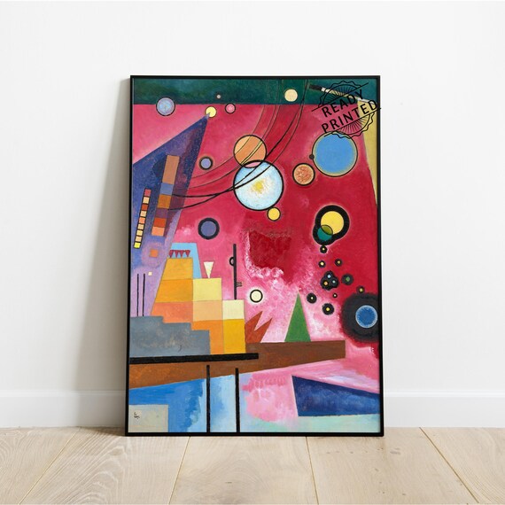 アートポスター バウスハウス カンディンスキー ハウス カンディンスキーのヘビーレッドプリント｜ヴィンテージ表現主義