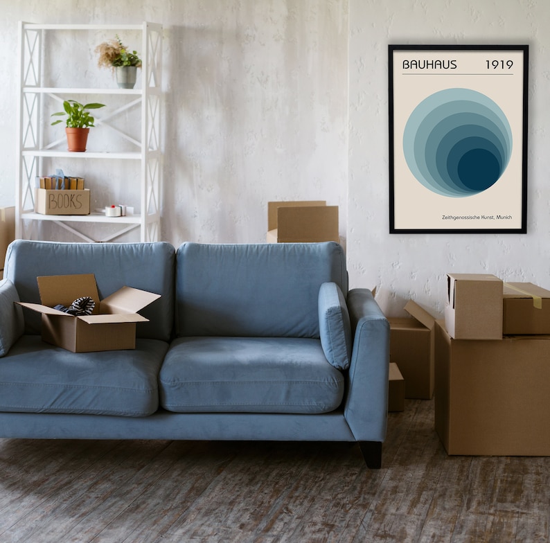 Blue Circle Bauhaus Gallery Exhibition Poster July 1919