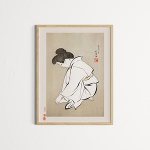 Woman Cutting Her Toenails 1953 by Goyō Hashiguchi Japanese Wall Art Vintage Woodblock High Resolution Historical Art Print Digital Download