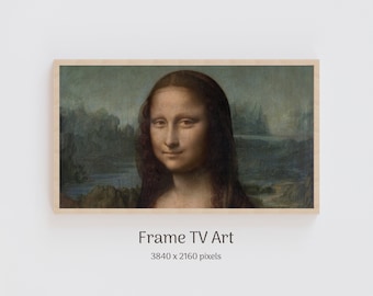Leonardo Da Vinci Mona Lisa Digital Fine Art Picture TV 4k Oil Painting Samsung Frame Art TV Italian Renaissance Art Digital download