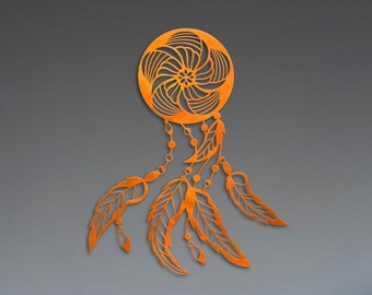 Metal Dream Catcher Wall Art, Spiritual Protector (19x24 inches)