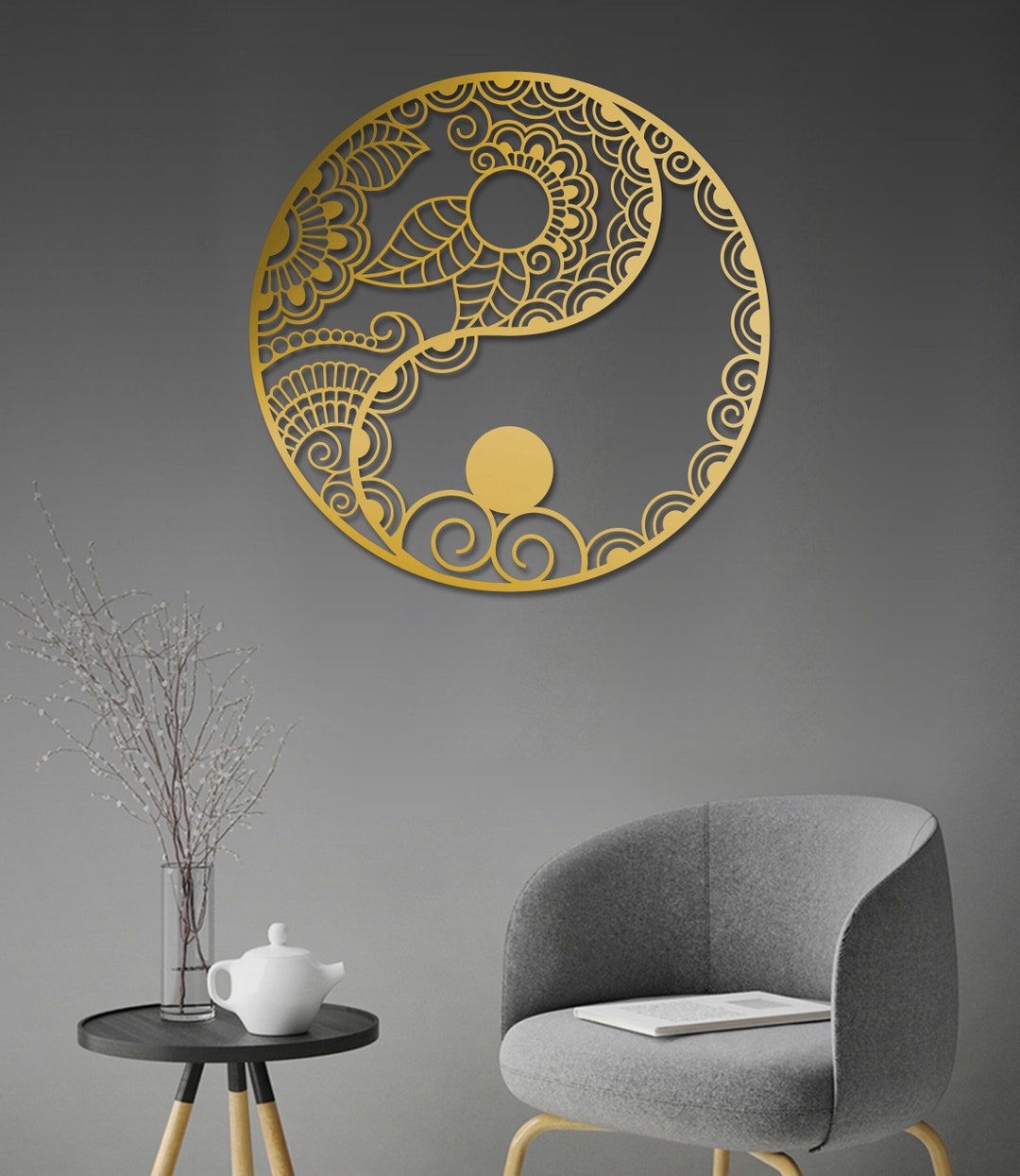 Metal Yinyang Wall Art, Symbol of Balance, Infuse Your Space With