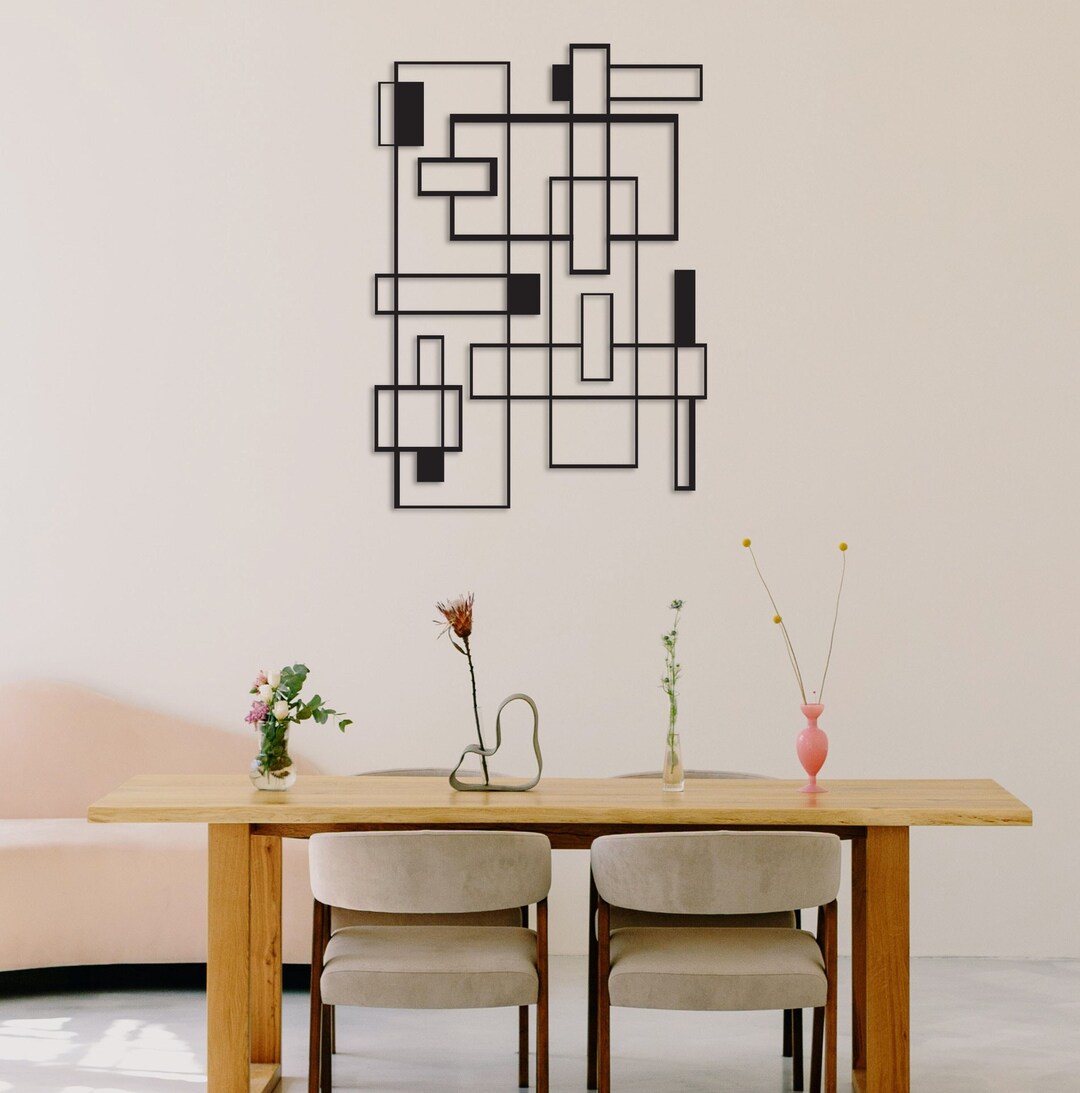 Abstract Metal Wall Art, Minimal Art, Contemporary Elegant Wall ...