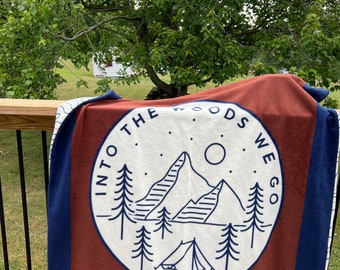 Exterior, bosque, camping, tienda de campaña, caminata, doble cara, manta de forro polar antibolitas, cama, sofá, niños, mascotas, bordes lisos y cosidos, 58" x 70"